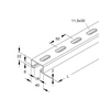 Profilsín perforált 6m C-profil 40mm x 22mm szalaghorganyzott acél 2986-175/2 SL Niedax